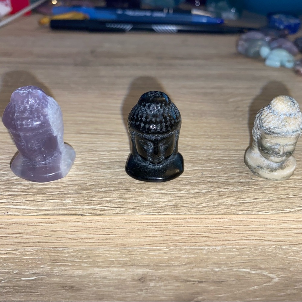 Miniature Crystal Buddha Heads